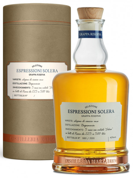 Marzadro Grappa Espressioni Solera, 0,7 l